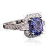 Image 2 : 14KT White Gold 3.17ct Tanzanite and Diamond Ring