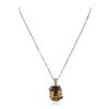 Image 3 : 18KT Three-Tone Gold 40.00ct Citrine and Diamond Pendant With Chain