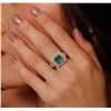 Image 2 : 14KT White Gold 2.39ct Emerald and Diamond Ring