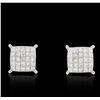 Image 3 : 14KT White Gold 1.70ctw Diamond Earrings