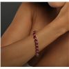 Image 2 : 14KT Rose Gold 28.72ctw Ruby and Diamond Bracelet