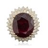 Image 3 : 14KT Yellow Gold 17.96ct Ruby and Diamond Ring