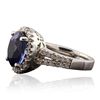 Image 2 : 14KT White Gold 6.64ct Sapphire and Diamond Ring