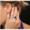 Image 3 : 14KT White Gold 6.64ct Sapphire and Diamond Ring