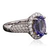 Image 2 : 14KT Two-Tone Gold 3.51ct Tanzanite and Diamond Ring