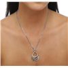 Image 2 : 14KT White Gold 1.21ctw Diamond Pendant With Chain