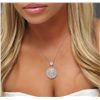 Image 1 : 14KT Two-Tone Gold 4.80ctw Diamond Pendant With Chain