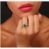 Image 1 : 14KT White Gold 2.32ct Emerald and Diamond Ring