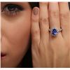 Image 2 : 14KT White Gold 2.70ct Tanzanite and Diamond Ring