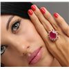 Image 2 : 14KT Yellow Gold 11.83ctw Ruby and Diamond Ring