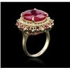 Image 7 : 14KT Yellow Gold 11.83ctw Ruby and Diamond Ring