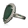 Image 2 : 14KT White Gold 8.76ct Emerald and Diamond Ring