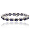 Image 3 : 14KT White Gold 12.96ctw Sapphire and Diamond Bracelet