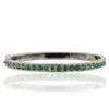 Image 1 : 14KT White Gold 2.10ctw Emerald Bangle