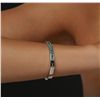 Image 5 : 14KT White Gold 2.10ctw Emerald Bangle