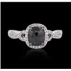 Image 3 : 14KT White Gold 1.37ctw Black Diamond Ring