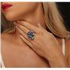 Image 2 : 14KT White Gold 6.56ctw Sapphire and Diamond Ring