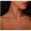 Image 1 : 14-18KT White Gold 0.79ctw Diamond Pendant With Chain