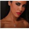 Image 2 : 14-18KT White Gold 0.79ctw Diamond Pendant With Chain