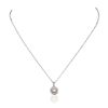 Image 3 : 14-18KT White Gold 0.79ctw Diamond Pendant With Chain