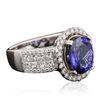 Image 2 : 14KT White Gold 1.93ct Tanzanite and Diamond Ring