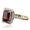 Image 4 : 14KT Yellow Gold 2.75ct Ruby and Diamond Ring