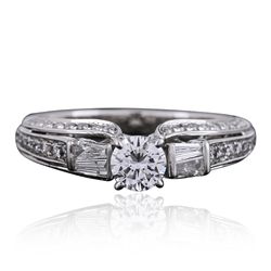 14KT White Gold 1.07ctw Brilliant Cut Diamond Ring