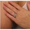 Image 3 : 14KT White Gold 1.07ctw Brilliant Cut Diamond Ring