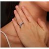 Image 4 : 14KT White Gold 1.07ctw Brilliant Cut Diamond Ring