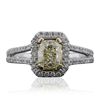 Image 1 : 14KT White Gold 1.05ct VS2/Light Yellow Diamond Ring