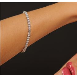 18KT White Gold 5.78ctw Diamond Tennis Bracelet