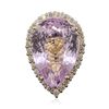 Image 3 : 14KT Yellow Gold 38.02ct GIA Certified Kunzite and Diamond Ring