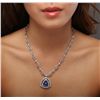 Image 1 : 18KT White Gold 5.31ct Tanzanite and Diamond Necklace