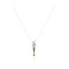 Image 3 : 14KT White Gold 6.44ct Citrine and Diamond Pendant With Chain