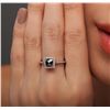 Image 1 : 14KT White Gold 1.04ctw Black Diamond Ring