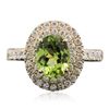 Image 3 : 14KT Yellow Gold 1.81ct Peridot and Diamond Ring