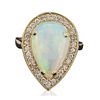 Image 3 : 14KT Yellow Gold 5.31ct Opal and Diamond Ring