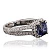 Image 2 : 14KT White Gold 2.60ct Sapphire and Diamond Ring