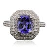 Image 1 : 14KT White Gold 1.75ct Tanzanite and Diamond Ring