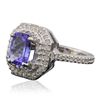 Image 2 : 14KT White Gold 1.75ct Tanzanite and Diamond Ring