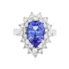 Image 3 : 14KT White Gold 3.65ct Tanzanite and Diamond Ring