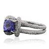 Image 2 : 14KT White Gold 1.42ct Tanzanite and Diamond Ring