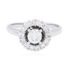 Image 3 : 14KT White Gold 0.86ctw Diamond Ring