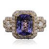 Image 1 : 14KT Yellow Gold 3.32ct Tanzanite and Diamond Ring