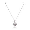 Image 3 : 14KT White Gold 1.33ctw Diamond Pendant With Chain