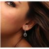Image 2 : 14KT White Gold 3.92ctw Black Diamond Earrings