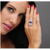 Image 2 : 14KT White Gold 20.23ct Kunzite and Diamond Ring