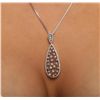Image 2 : 14KT White Gold 1.72ctw Diamond Pendant With Chain