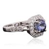 Image 2 : 14KT White Gold 1.61ct Tanzanite and Diamond Ring