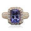 Image 1 : 14KT Yellow Gold 3.11ct Tanzanite and Diamond Ring
